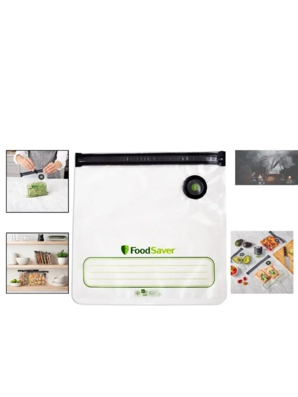 NEW Foodsaver Reusable Gallon Vacuum Zipper 1 Gallon Bags Box Of 8